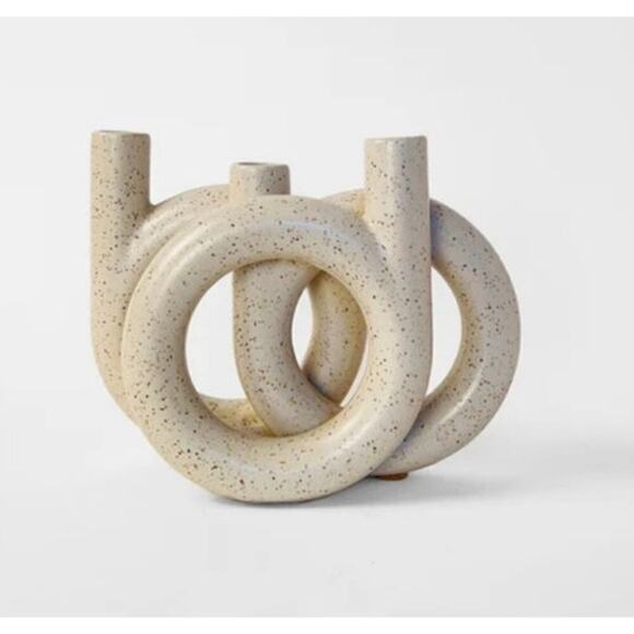 Three Ring TOYO Ikebana Vase,  Japan Circa 1960s - Picture 1 of 8